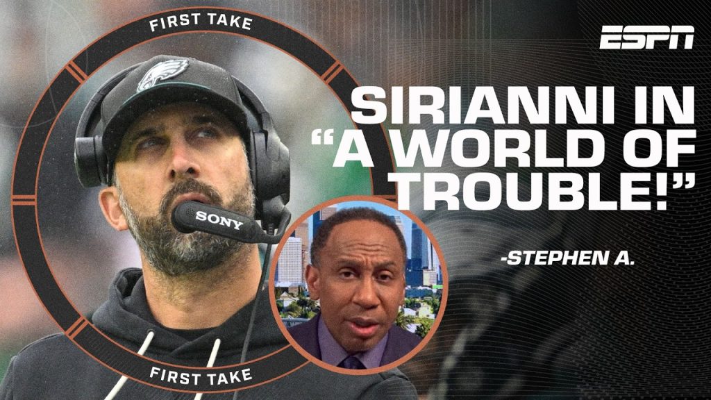Nick Sirianni is in a WORLD OF TROUBLE! 😨 – Stephen A. after the Eagles’ loss in London | First Take