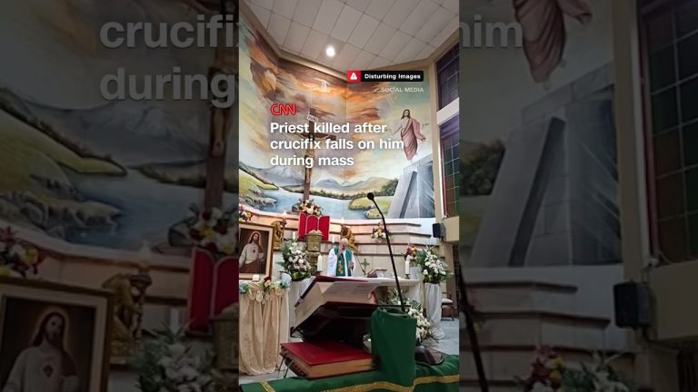 Priest killed after wooden cross falls on him during mass