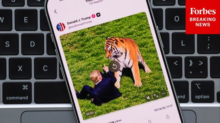 Trump Shares Bizarre AI Tiger Video In Late-Night Spree After Posting Fatal Attack Footage