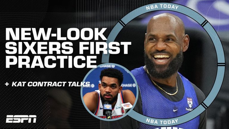 Will New York and KAT come to a contract agreement? 🤔 + New-look 76ers first practice | NBA on ESPN